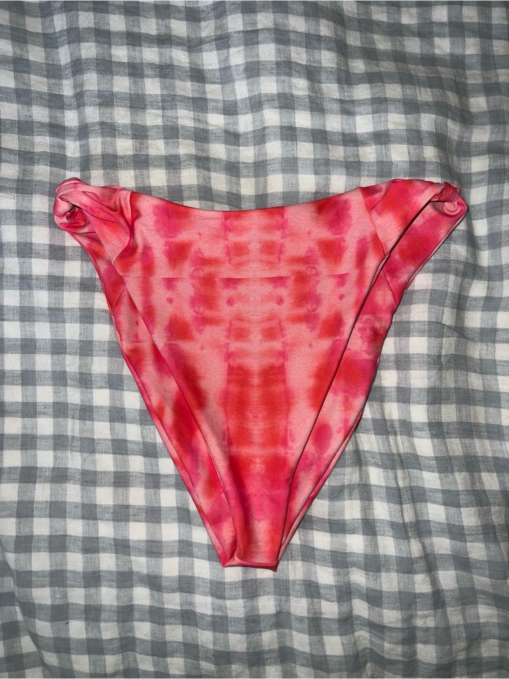 Skatie Pink Tie-Dye High Cut Bikini Bottoms